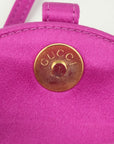 GUCCI Satin Mini Rucksack With Clasp Closure Shoulder Bag