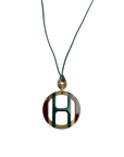 HERMES H Equip Buffalo Horn Lacquer Necklace