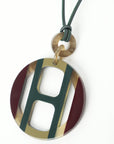 HERMES H Equip Buffalo Horn Lacquer Necklace