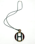 HERMES H Equip Buffalo Horn Lacquer Necklace