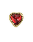 YVES SAINT LAURENT Stone Red Heart Brooch