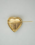 YVES SAINT LAURENT Stone Red Heart Brooch