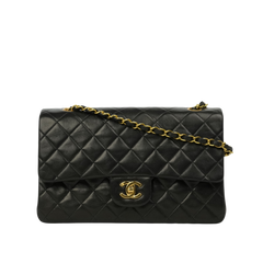 CHANEL 1994–1996 Matelassé Double Flap Lambskin Shoulder Bag