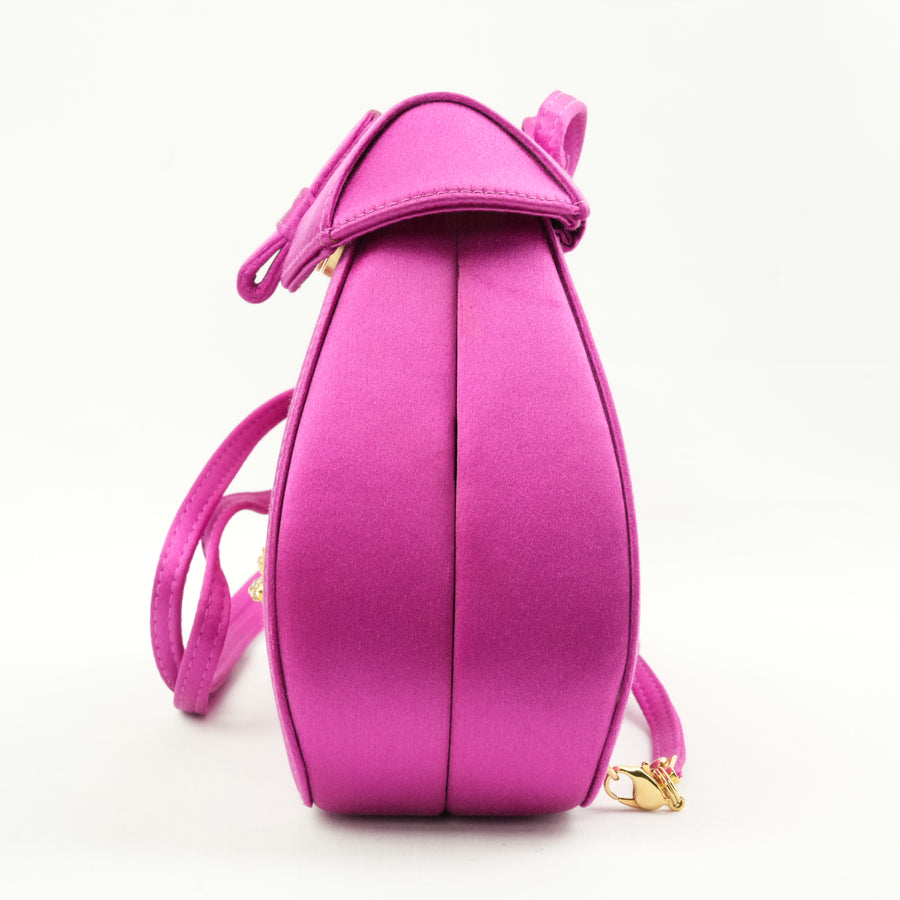 GUCCI Satin Mini Rucksack With Clasp Closure Shoulder Bag