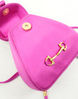 GUCCI Satin Mini Rucksack With Clasp Closure Shoulder Bag