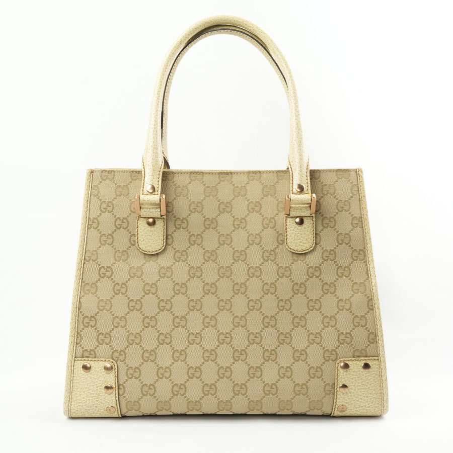 GUCCI Canvas Bronze Handbag