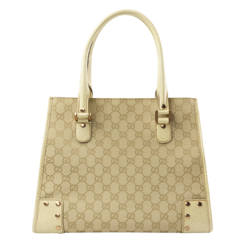 GUCCI Canvas Bronze Handbag