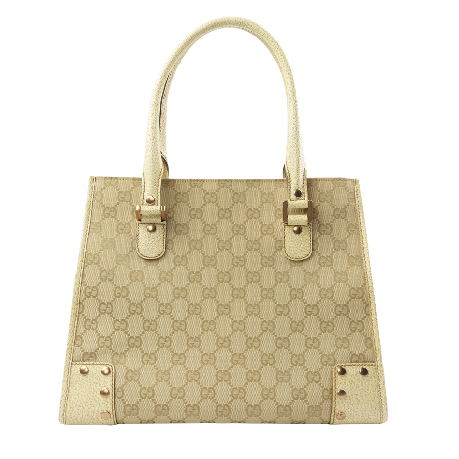 GUCCI Canvas Bronze Handbag