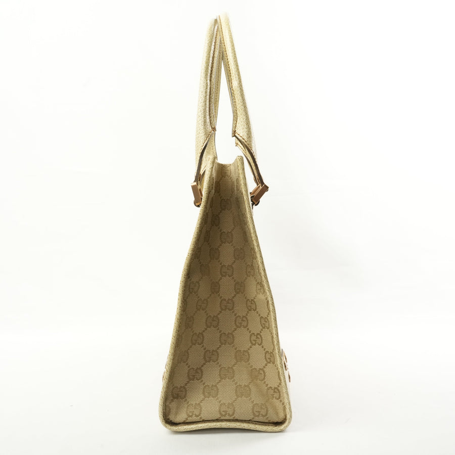 GUCCI Canvas Bronze Handbag