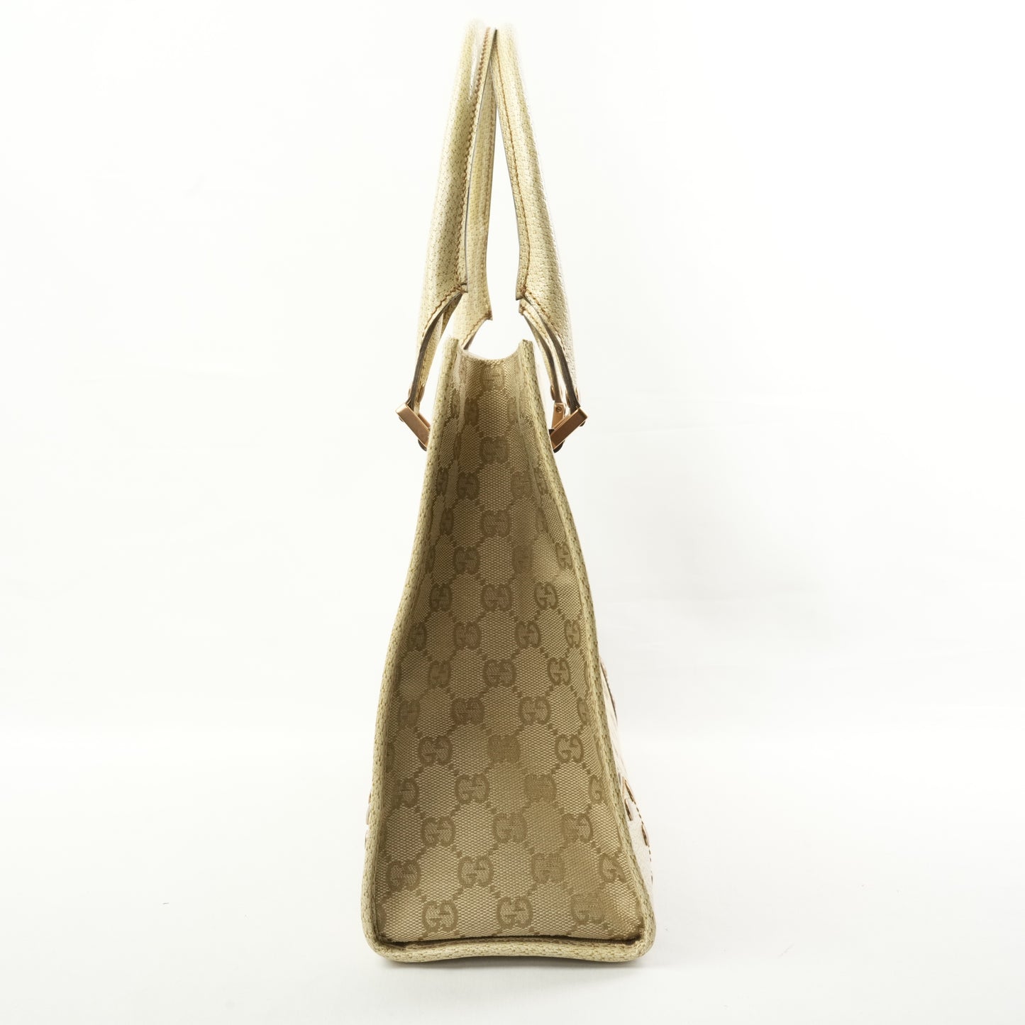 GUCCI Canvas Bronze Handbag