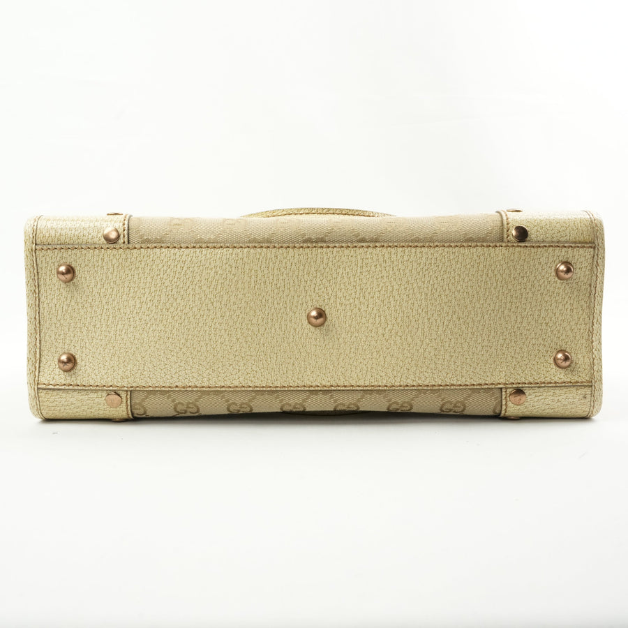 GUCCI Canvas Bronze Handbag