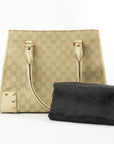 GUCCI Canvas Bronze Handbag