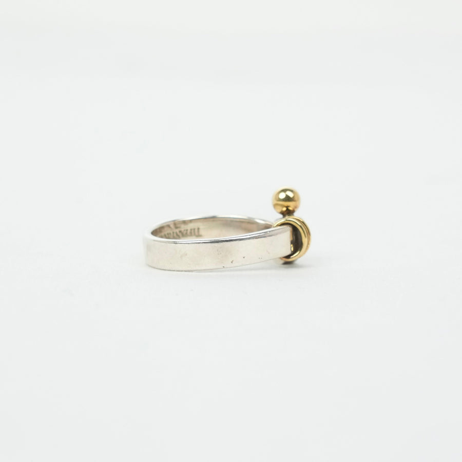 TIFFANY & CO. SV925 K18YG Love Knot Ring