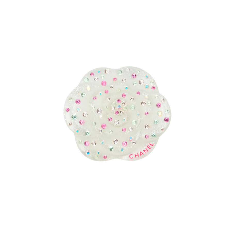 CHANEL Stone Camellia Brooch
