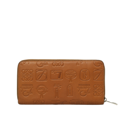 LOEWE 170th Anniversary Signature Round Zip Anagram Long Wallet
