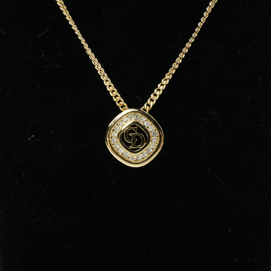 CHRISTIAN DIOR CD Logo Necklace