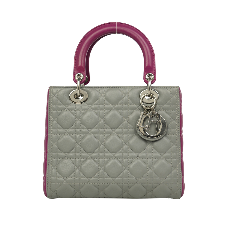 CHRISTIAN DIOR Lady Dior Medium Handbag/Shoulder Bag