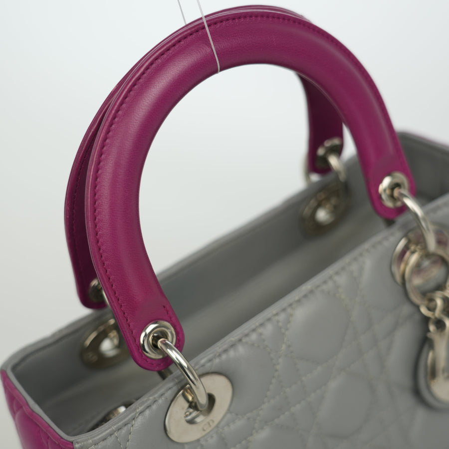 CHRISTIAN DIOR Lady Dior Medium Handbag/Shoulder Bag