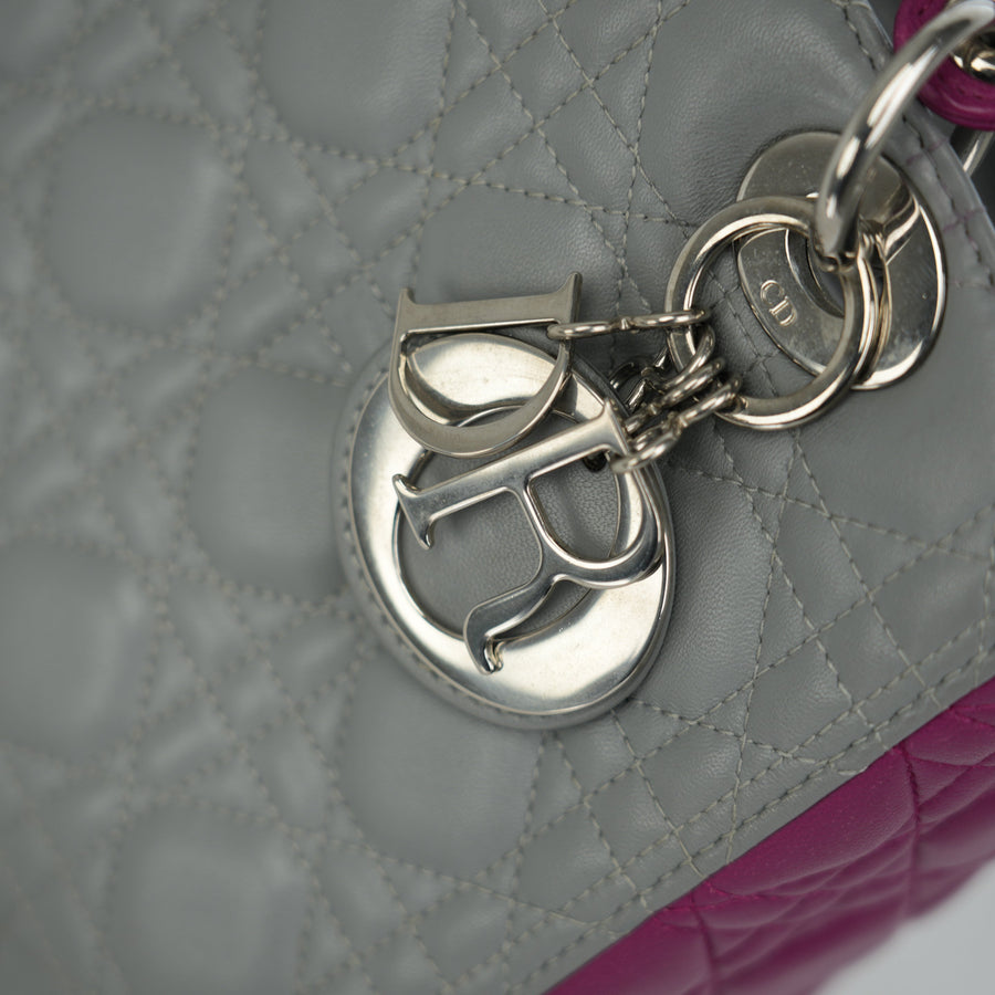 CHRISTIAN DIOR Lady Dior Medium Handbag/Shoulder Bag