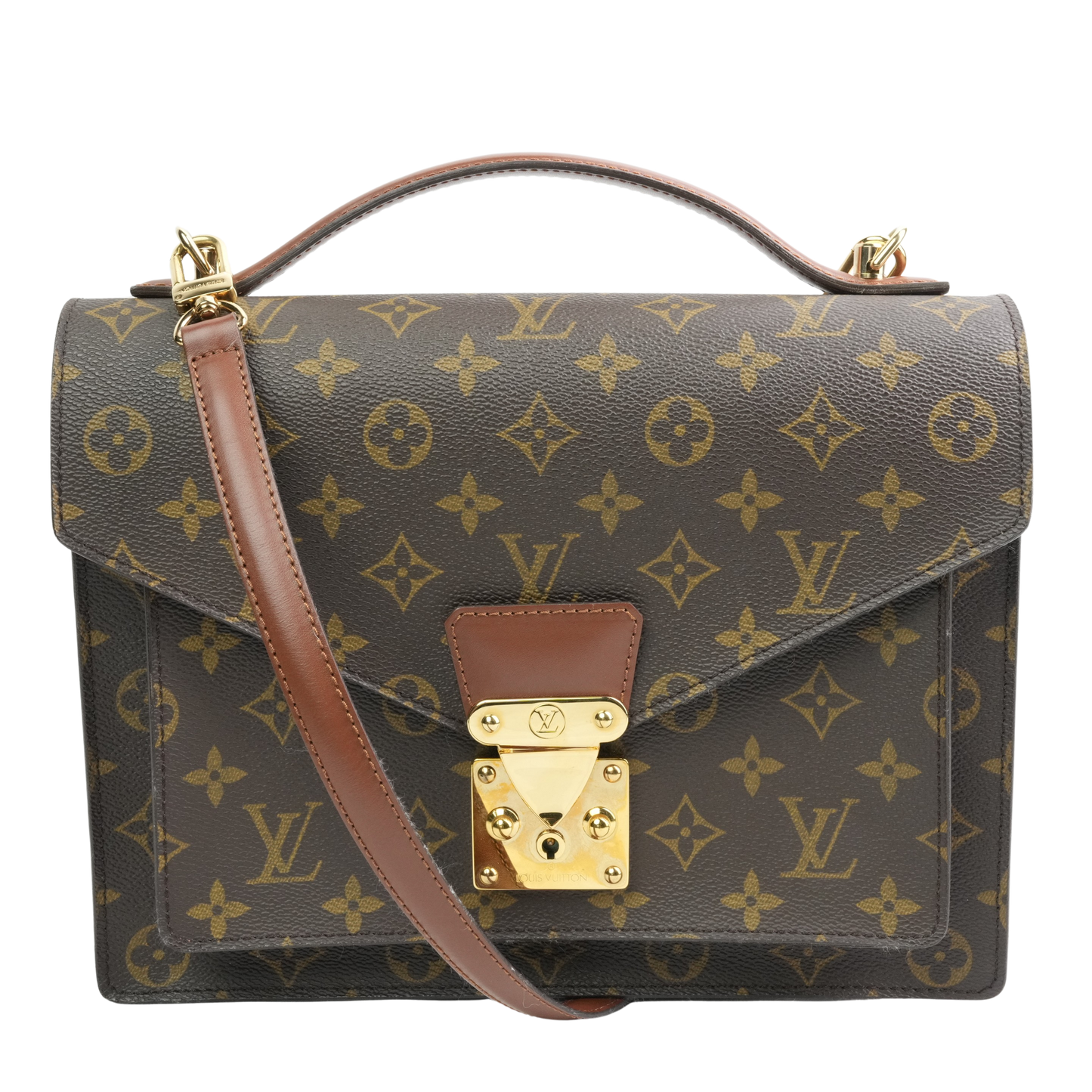 LOUIS VUITTON Monogram Monceau Handbag/Shoulder Bag 2Way M51185