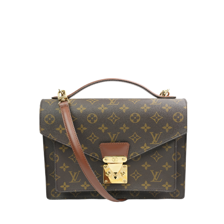 LOUIS VUITTON Monogram Monceau Handbag/Shoulder Bag 2Way M51185