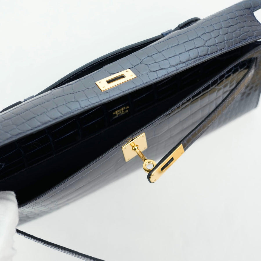 HERMES Kelly Cut  Crocodile Handbag【JAPAN only Shipping】