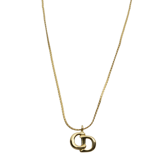 CHRISTIAN DIOR CD Logo Necklace