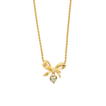 CHRISTIAN DIOR Ribbon Pendant Necklace