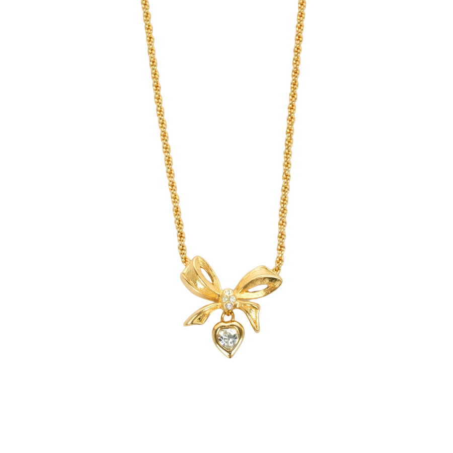 CHRISTIAN DIOR Ribbon Pendant Necklace
