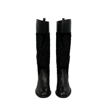 SALVATORE FERRAGAMO Embroidered Long Boots