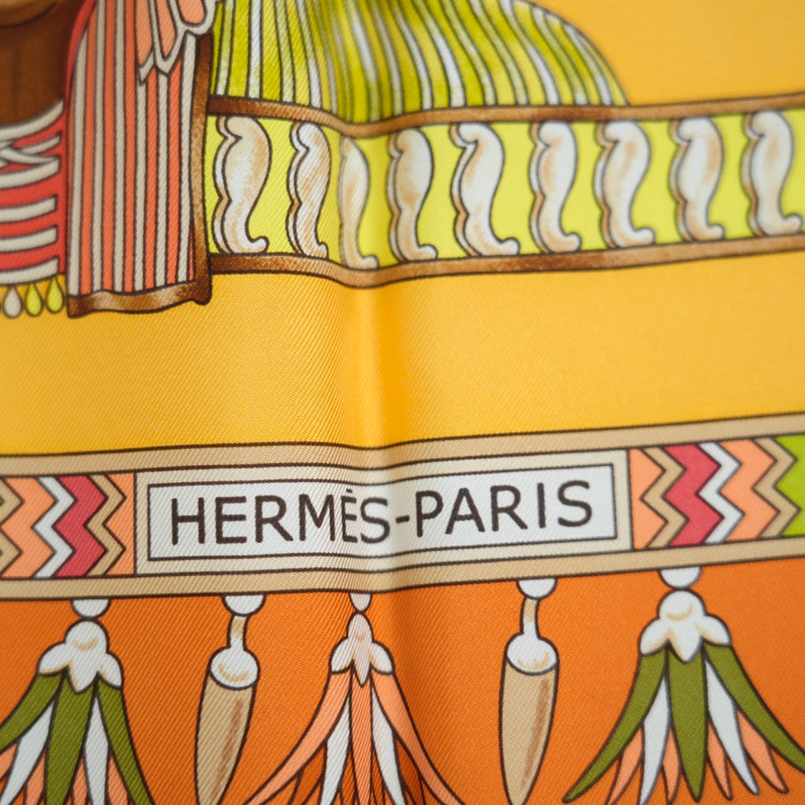 HERMES Silk Carré 90 Tresors du nil Scarf