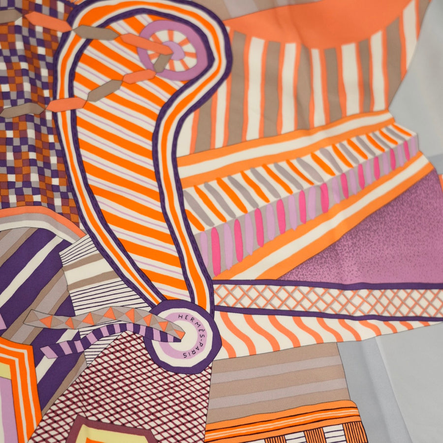 HERMES Carre 90 “La Selle Imaginaire” Imaginary Saddle Scarf