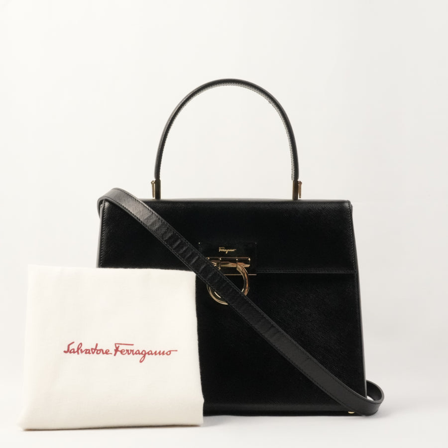 SALVATORE FERRAGAMO Gancini Handbag/Shoulder Bag 2Way