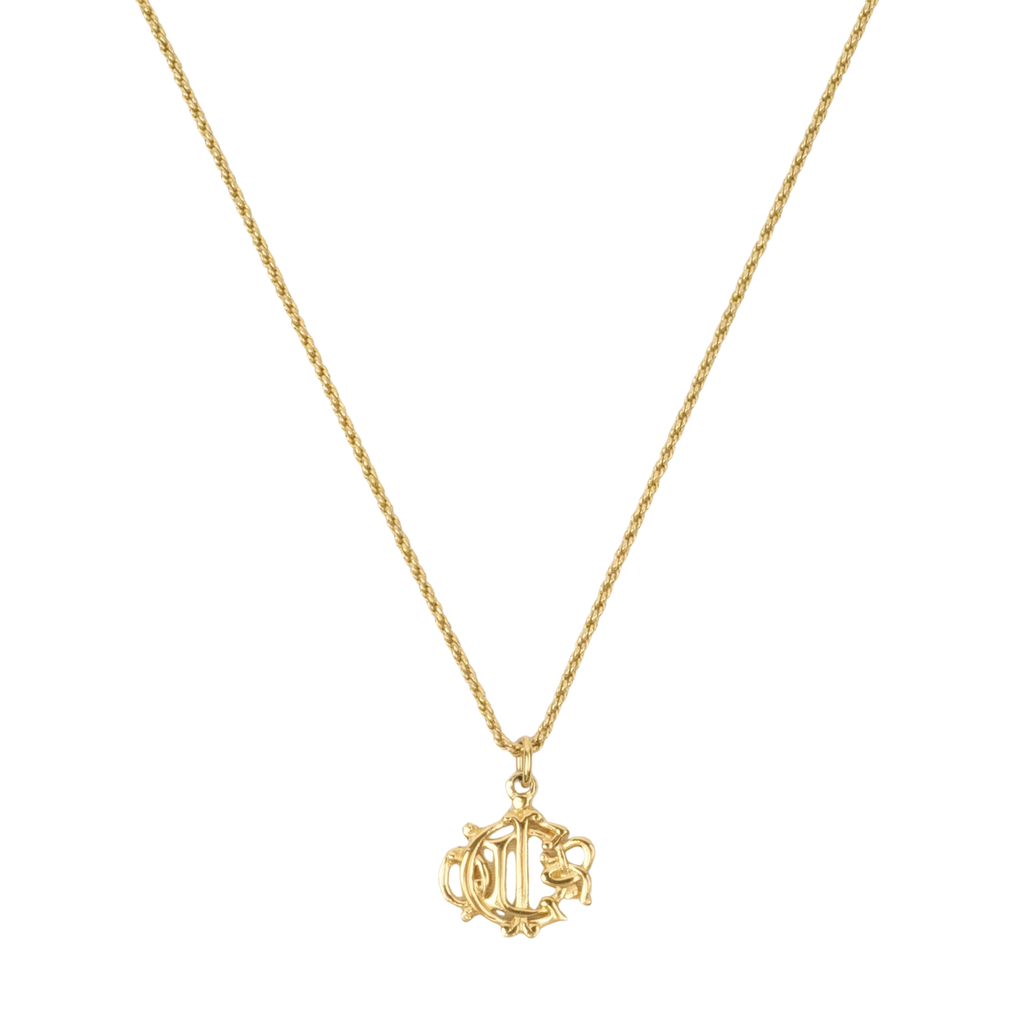 CHRISTIAN DIOR Emblem Necklace