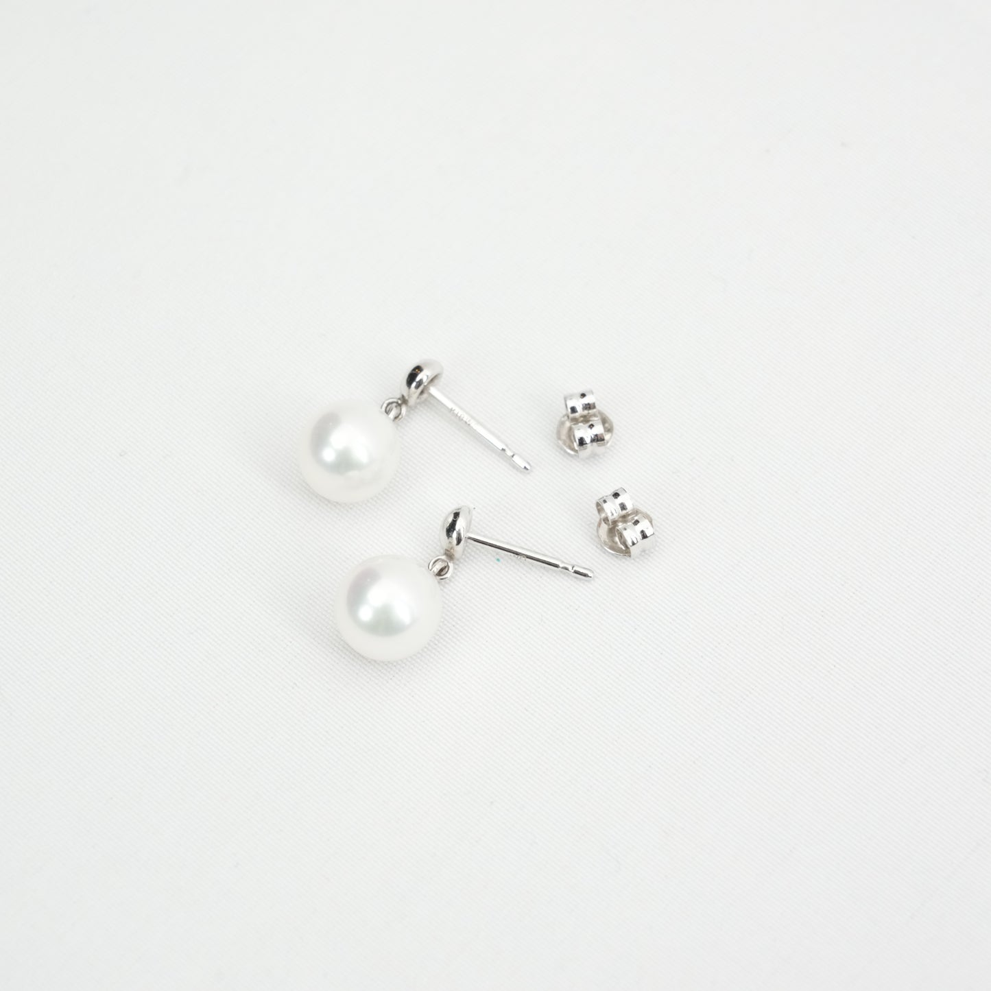 TASAKI K18 White Gold Pearl 7.40mm 2.1g Earring