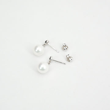 TASAKI K18 White Gold Pearl 7.40mm 2.1g Earring