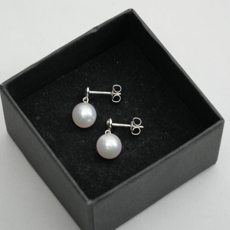 TASAKI K18 White Gold Pearl 7.40mm 2.1g Earring