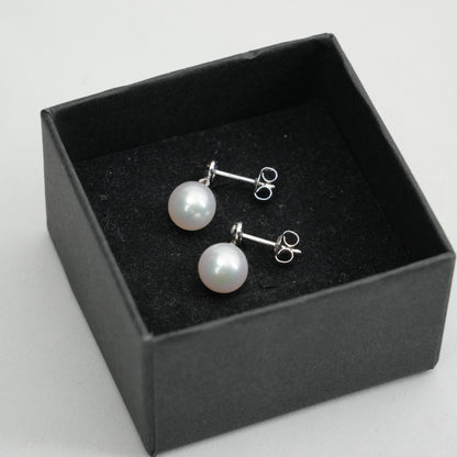 TASAKI K18 White Gold Pearl 7.40mm 2.1g Earring