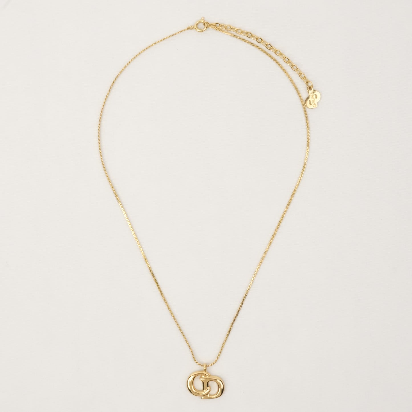 CHRISTIAN DIOR CD Logo Necklace