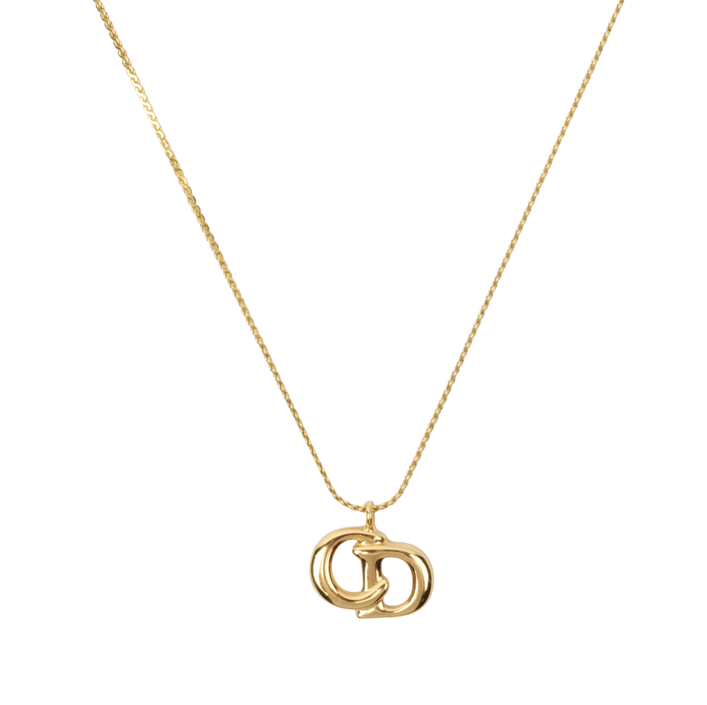 CHRISTIAN DIOR CD Logo Necklace