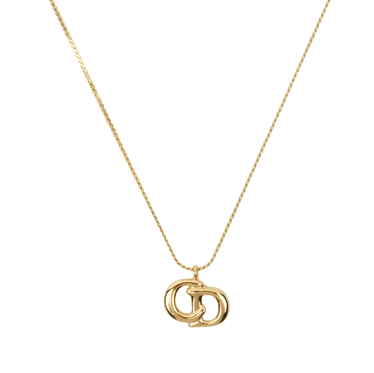 CHRISTIAN DIOR CD Logo Necklace