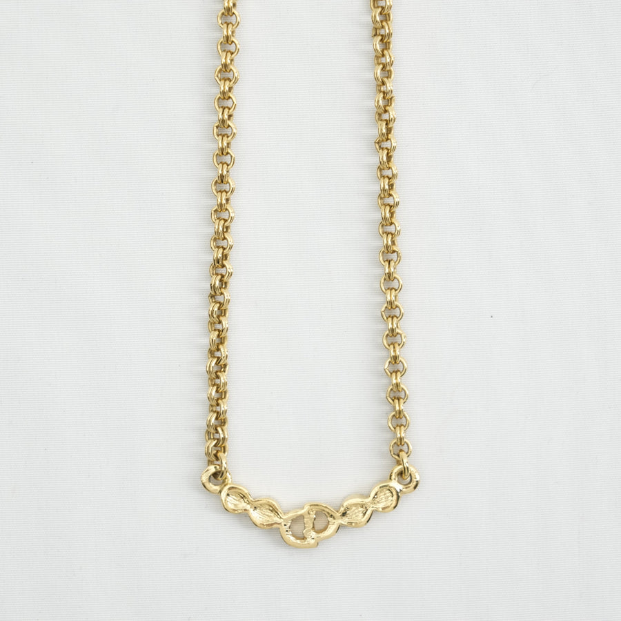 CHRISTIAN DIOR CD Logo Necklace