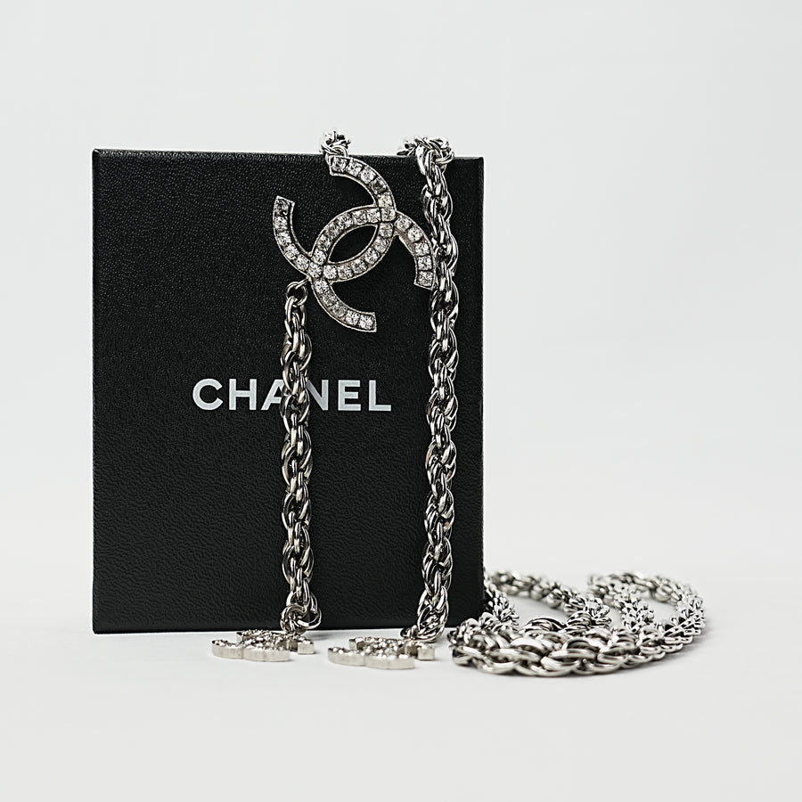 CHANEL 2008 Coco Mark Rhinestone Belt