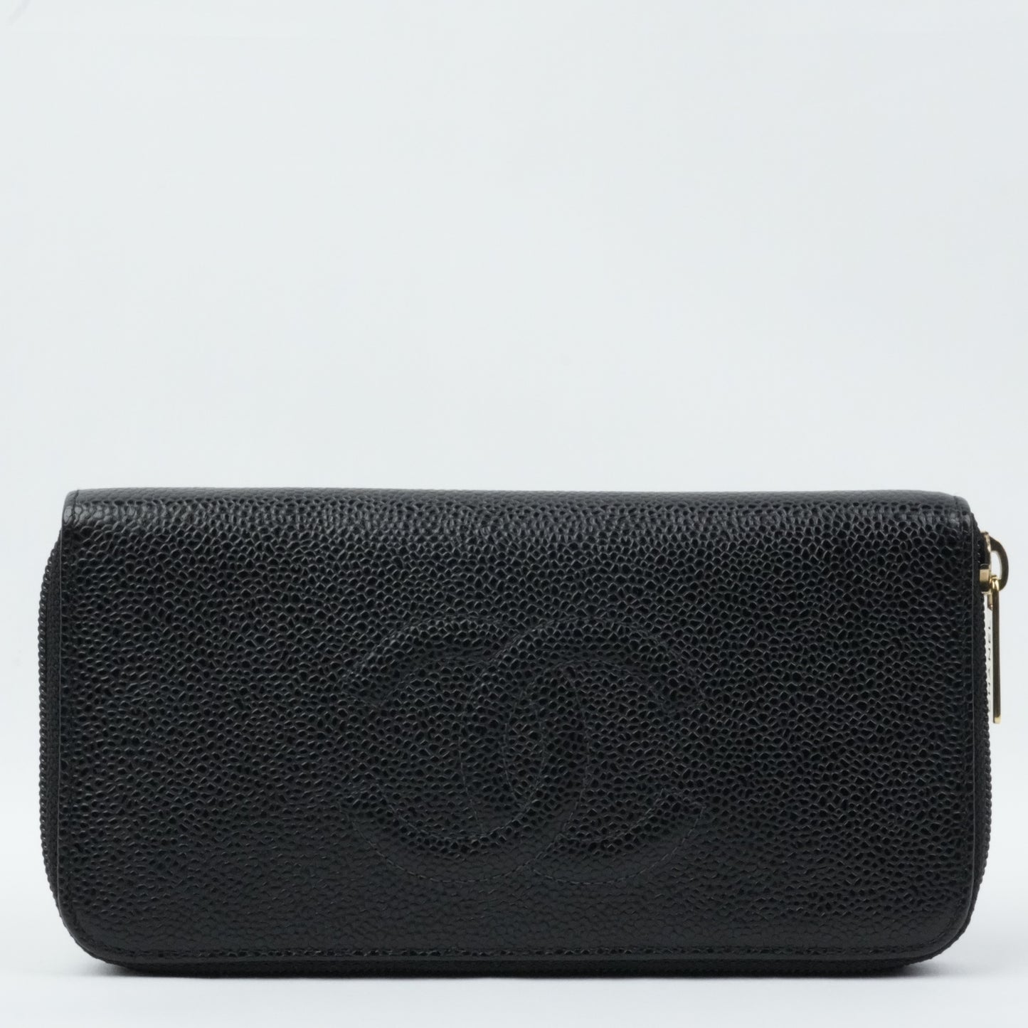 CHANEL  2003-2004 Caviar Skin Long Wallet