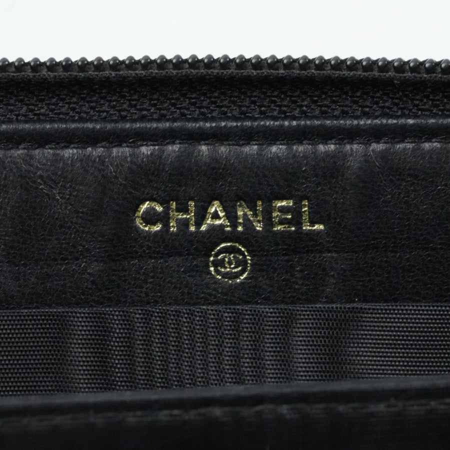 CHANEL  2003-2004 Caviar Skin Long Wallet