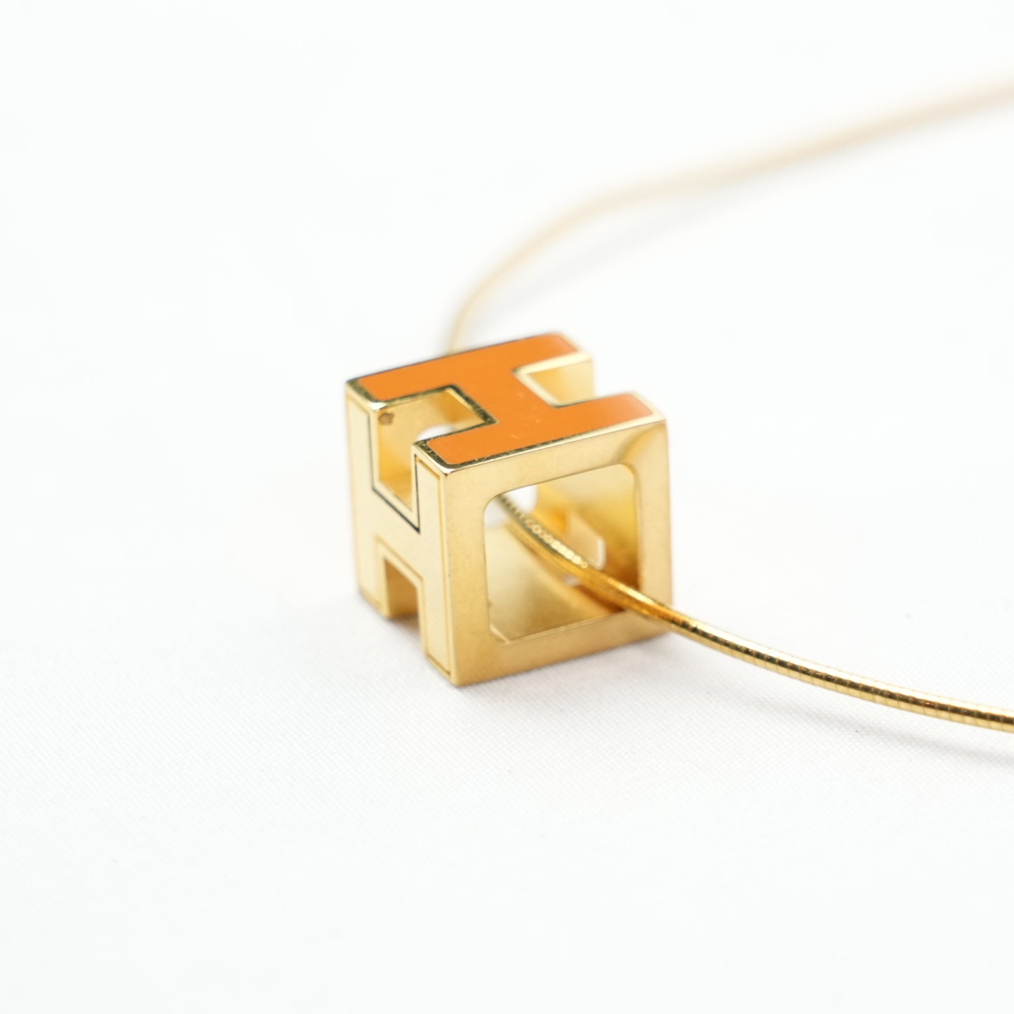 HERMES H Cube Necklace