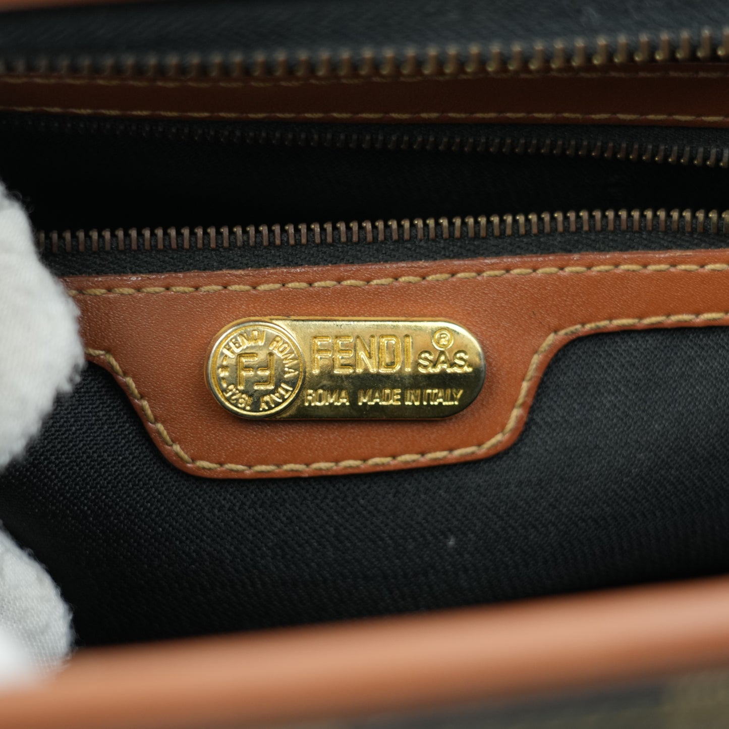 FENDI Pebbled Pattern Handbag