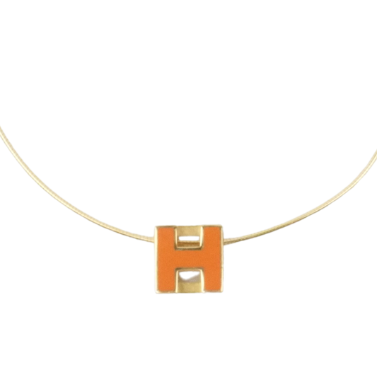 HERMES H Cube Necklace