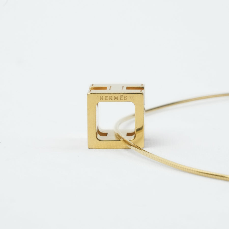 HERMES H Cube Necklace