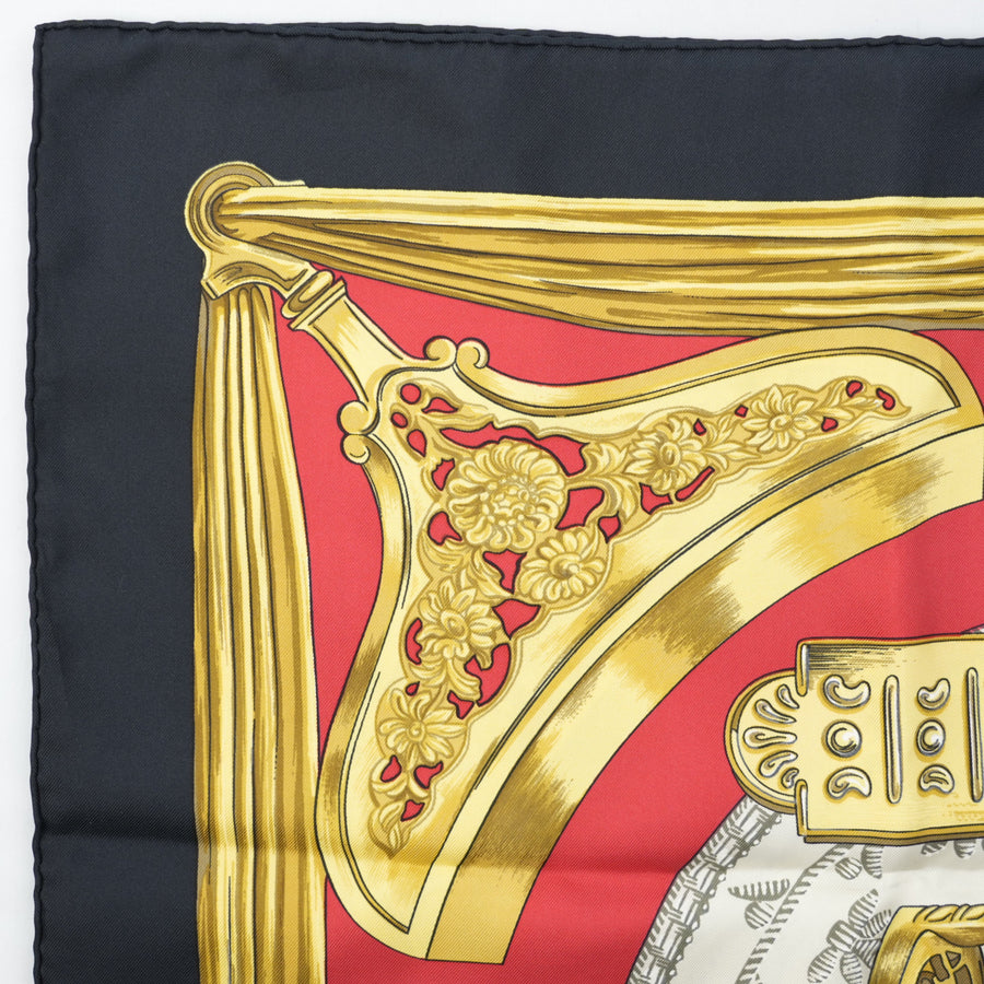HERMES  Carre 90 Black Scarf